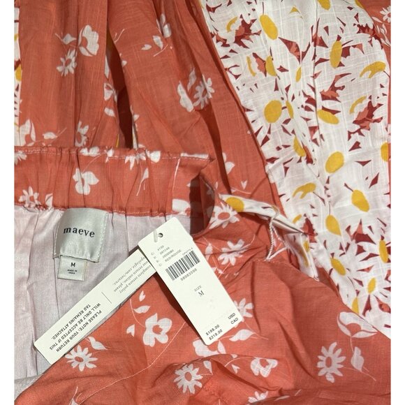 NWT Size M- Maeve 100% Cotton Floral Halter Godet Midi Shirt Dress (NWT US $188) - Picture 16 of 16